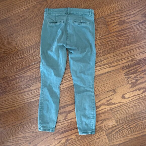 GAP Skinny Ankle Twill Casual Pants Size 6 Army Green Business Casual - Picture 6 of 8